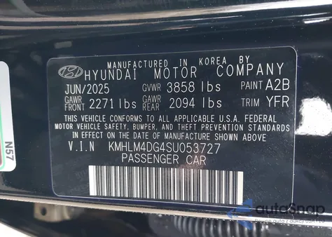 2025 Hyundai Elantra Sel Sport z USA, uszkodzony, nr VIN KMHLM4DG4SU053727